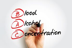 BAC (Blood Alcohol Concentration) – a measure of the alcohol content in the blood expressed as a percentage.